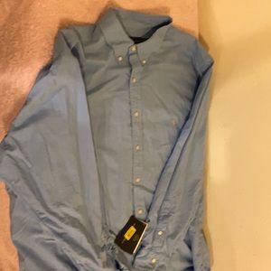 Ralph Lauren MENS 3XL, XXXL Blue dress shirt POLO